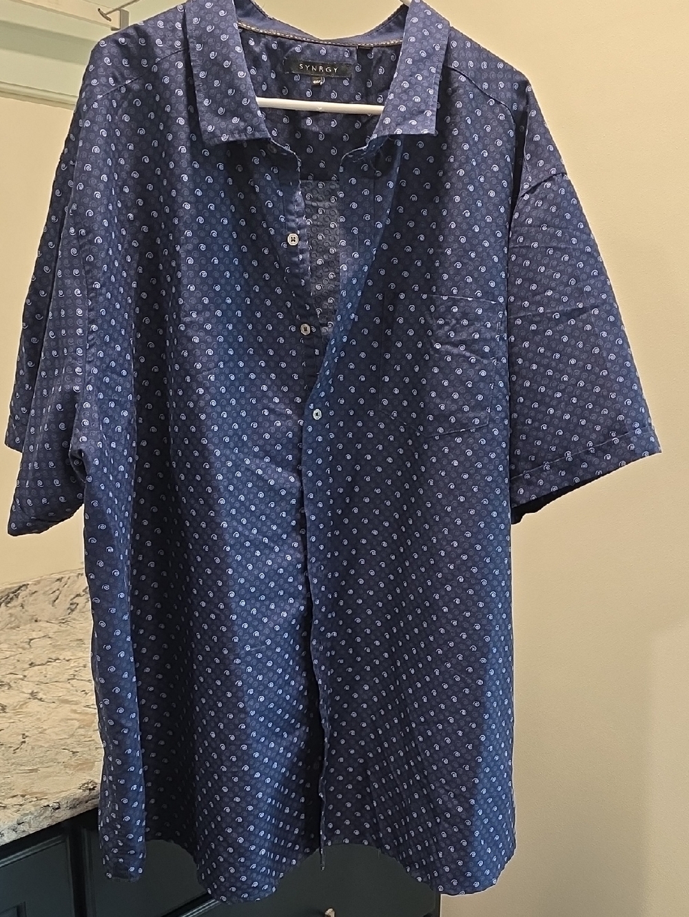 Synergy Organic Clothing Blue Swirls Men's Shirt